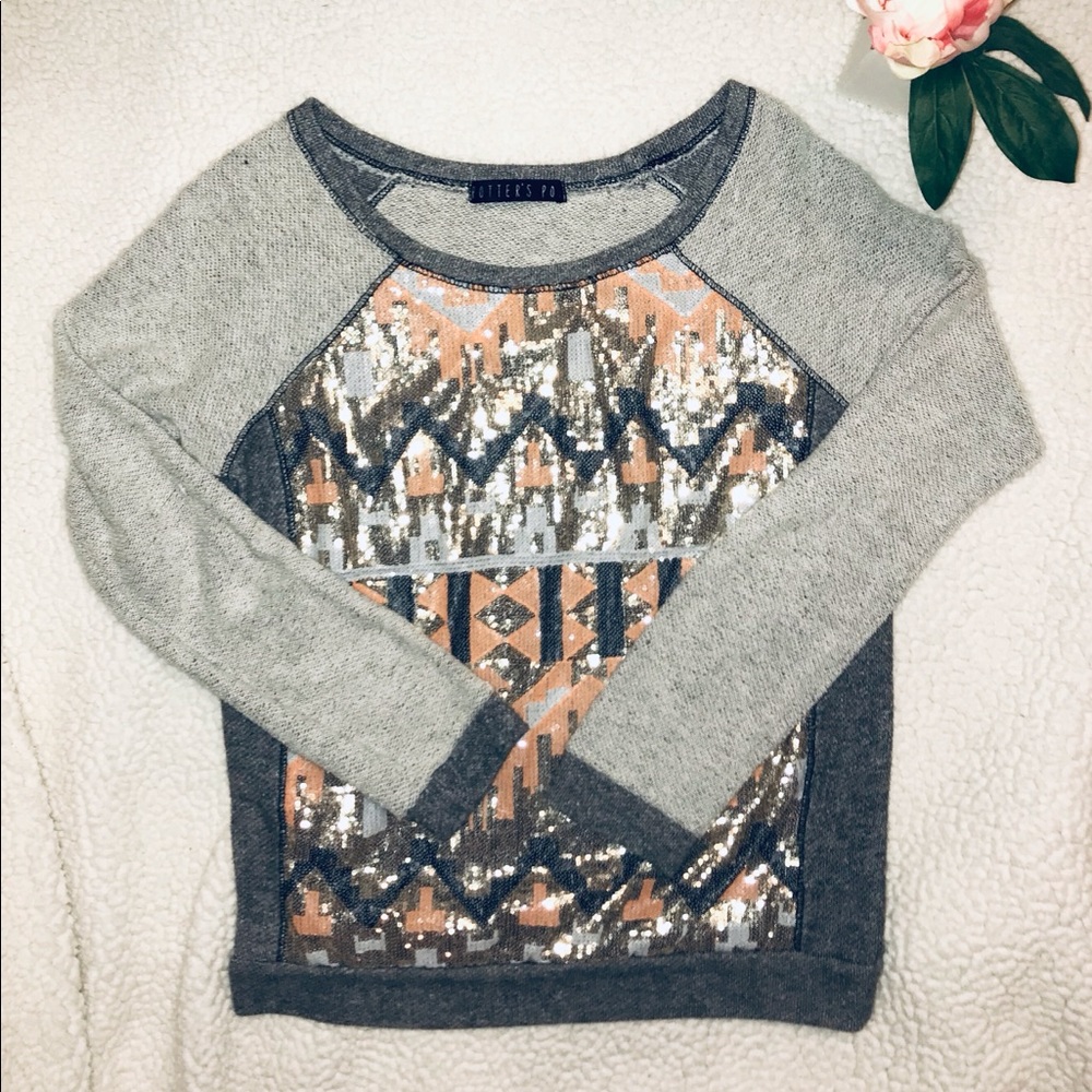 Potter’s Pot sequined southwestern sweatshirt
